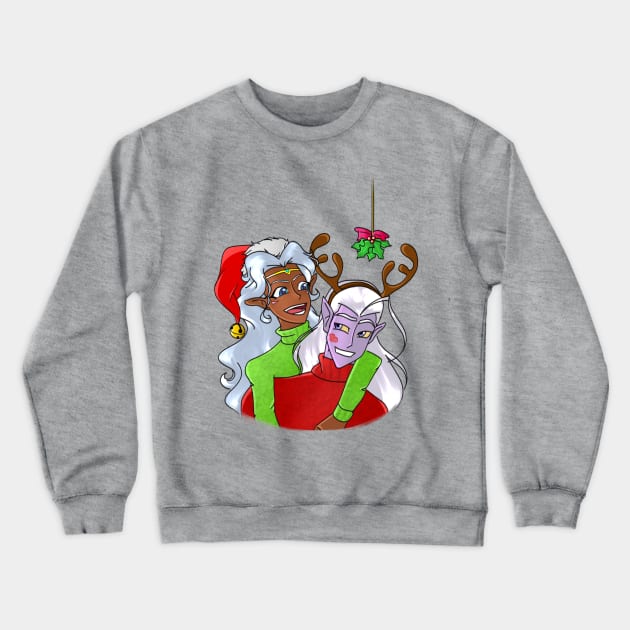 Lotura - Christmas Kiss Crewneck Sweatshirt by AniMagix101